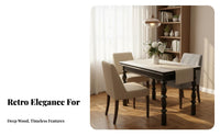 Space-Saving expandableable Dining Table Multi-Functional Gateleg Table Folding Design Household Furniture Retro design for Apartment Dwellers, Families, Homeowners, Small Spaces, Kitchen, Living Room