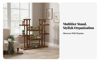 Floor-Standing Multi-Tier Plant Stand minimalist design Tiered Flower Pot Rack Space-Saving Display Shelf Sturdy framework for Gardeners, Apartment Dwellers, Homeowners, Balcony, Living Room, Indoor, Office