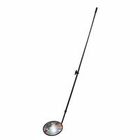 Under Vehicle Inspection Mirror Adjustable Rotate Telescopic Undercar Inspection Mirror Lighted Luminaire 2x Magnification