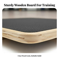 Non-Slip Surface Wooden Balance Board Versatile Use Round Wobble Board Heavy Duty Construction Physical Rehabilitation Wobble Disc 360-Degree Rotation for Seniors, Kids, Athletes, Mind-Body Practice, Home Gym, Standing Desk