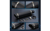 51mm Motorcycle Exhaust Muffler Performance Slip-on Muffler Heat-Resistant Motorcycle Exhaust with Mounting Hardware Rustproof for Motorcyclists, Custom Build
