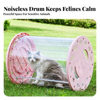 Enclosed Cat jogning Wheel quiet Operation Cat Exercise Wheel Promotes Health Pet Exerciser for Indoors, Apartment, Living Room