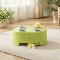 Rechargeable Cat Toy with Feather Teaser Interactive Electric Cat Toy Automatic Handsno-Cost for Kittens