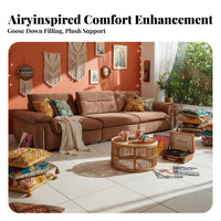 Adjustable Backrest Settee French design Living Room Seating Persimmon Color Couch for Apartment Dwellers, Homeowners, Lounge Area