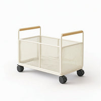 Book Cart with Wheels Mobile Under Desk Organizer with Casters Portable Storage Organizer Trolley for Students