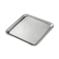Rust-Resistant Square Serving Tray Sturdy Stainless Steel Tray Flat Serving Platter Compact for Dessert Plating, Sushi Service