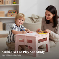 Foldable Table with Handle Lightweight Foldable Table Kid-Friendly Furniture for Young Children, Bedroom, Classroom