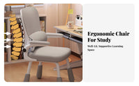 Lumbar spine reinforcement Adjustable Ergonomic kids' Chair Split spine supportrest Study Seat weight-activated automaticsecureing casters adolescent Furniture With Armrests for Students, Teenagers, Children, School, Home, Bedroom