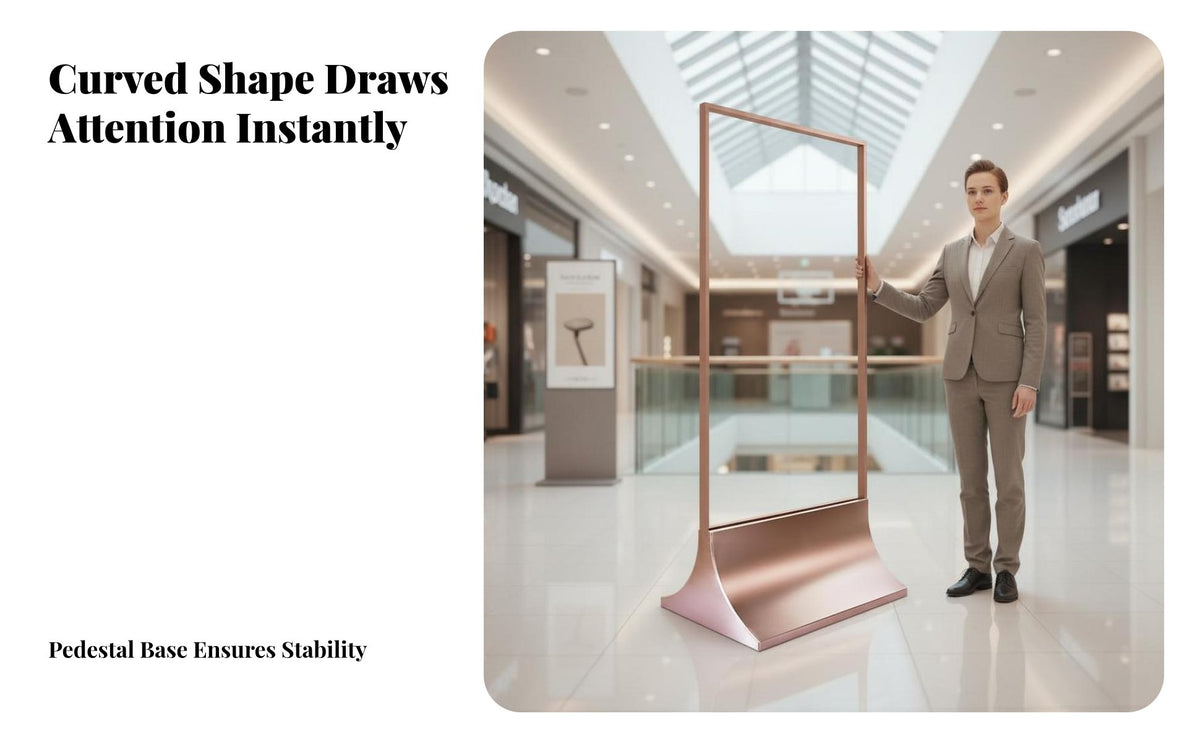 No Installation Required Floor Standing Poster Stand Rustproof Vertical Advertising Board Heavy-Duty 24x36 Poster Display Stand Double Sided for Exhibitors, Shop Owners, Restaurants, Shopping Malls, Retail Stores, Exhibitions, Trade Shows