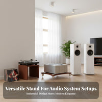 Vibration Damping Feet High-Fidelity Equipment Stand Heavy Duty Construction High-Fidelity Equipment Stand Multi-Layer Design Stainless Steel Audio Stand Stable and Long-Lasting for Audiophiles, Home Theater, Listening Room