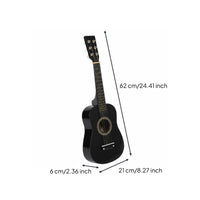 Solid Wood 25 Inch Guitar Easy to Play Toy Guitar Lightweight Portable for Beginners, Learning, Practice