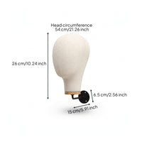Mannequin Head with Wall Mount Minimalist Wall Mannequin Head Headdress Display Stand Space-Saving Beige for Retailers