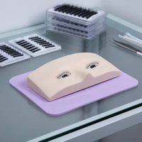 Eyelash Practice Board Three-Layer Eyelash Training Board Reusable Eyelids with Eyelashes for Beginners, Students