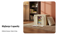 Collapsible textile Box with viewing panel Foldable home arrangement Organization for Renters