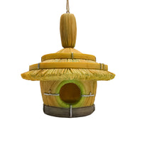 Hanging Birdhouse Rustic Resin Birdhouse Decoration for Patio
