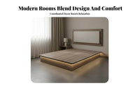 Sturdy Construction Hotel Bed Frame Headboard Heavy Duty Modern Platform Bed Easy Assembly Hospitality Furniture No Box Coil Needed for Guesthouse Managers, Homeowners, Apartments, Apartment, Guest Rooms, Rental Properties