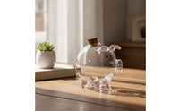 Glass Piggy Bank Transparent Piggy Bank Clear Money Box for Kids, Collectors, Desk, Shelf, Bedroom