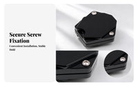 Aluminum Alloy Motorcycle Key Shell Machined Finish Octagonal Key Shell Clamshell Style Motorbike Keychain Case Faceted Design
