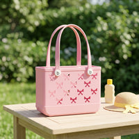 Easy to Clean EVA Cutout Tote Long-Lasting Kids Perforated Handbag Lightweight for Girls, Travel, Pool