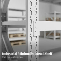 High Load Capacity Warehouse Storage Shelf Thickened Steel Heavy Duty Storage Rack Sturdy Construction Heavy Duty Shelving Unit Stable Structure for Storeroom, Basement