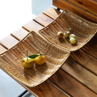 Rattan-Style Woven Fruit Tray for Hotels and Restaurants