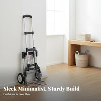 Stair Climbing Hand Truck Foldable Step Climber Cart Portable Folding Luggage Cart for Apartment Dwellers, Movers, Stairs, Travel, Office