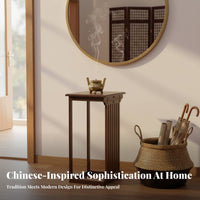 New Chinese aesthetic Multi-Tier Bamboo Display Rack Floor-Standing upright Planter Rack tranquil Inspired Design Plant Stand Space-Saving for Bonsai lovers, Home Decorators, Collectors, Living Room, Balcony, Bedroom, Office
