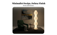 Nordic Design Grass Skirt Lamp Built-in LED Pleated Floor Lamp Stable Base Corner Accent Light Flicker-without Flicker for Young Adults, Interior Designers, Professionals, Living Room, Bedroom, Reading Nook, Office