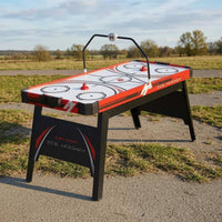Printed Playing Surface Table Ice Hockey Game Overhead Scoring Frame Cabinet Ice Hockey Game Puck Goals Black Legs