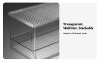 Clear organizer with Handles Space-Saving Organizer Box adaptable Use for Desktop