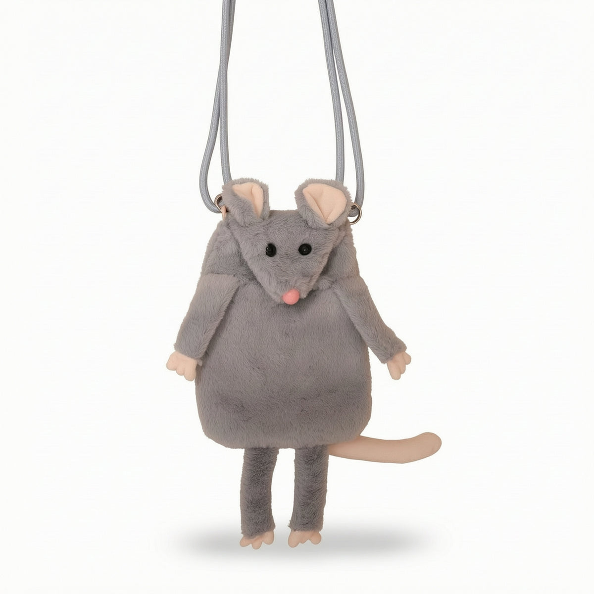 Fuzzy Crossbody Bag Lightweight Mouse Purse Fuzzy Purse Skin-Friendly Stuffed Animal Bag with Strap Compact for Girls