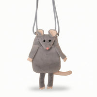 Fuzzy Crossbody Bag Lightweight Mouse Purse Fuzzy Purse Skin-Friendly Stuffed Animal Bag with Strap Compact for Girls