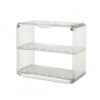2-Tier Cup Rack Ribbed Sides Draining Cup Simple to Clean to Clean Household Storage