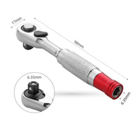Slim Ratcheting Screwdriver Knurled Ratchet Screwdriver Straight Mini Ratchet Tight Areas for DIYers
