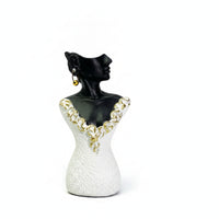 Tabletop Necklace Display Bust Fashion-Inspired Jewelry Display Bust Sculpted Mannequin Jewelry Holder Decorative