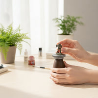 Miniature Painting Handle Ergonomic Model Painting Grip Stable Miniature Holder with Rotating Base for Crafters