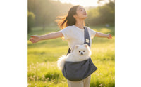 Crossbody Pet Pouch Storage Pockets Adjustable Shoulder Pet Carrier Front Pocket Cat Crossbody Bag for Travel, Outdoor, Shopping