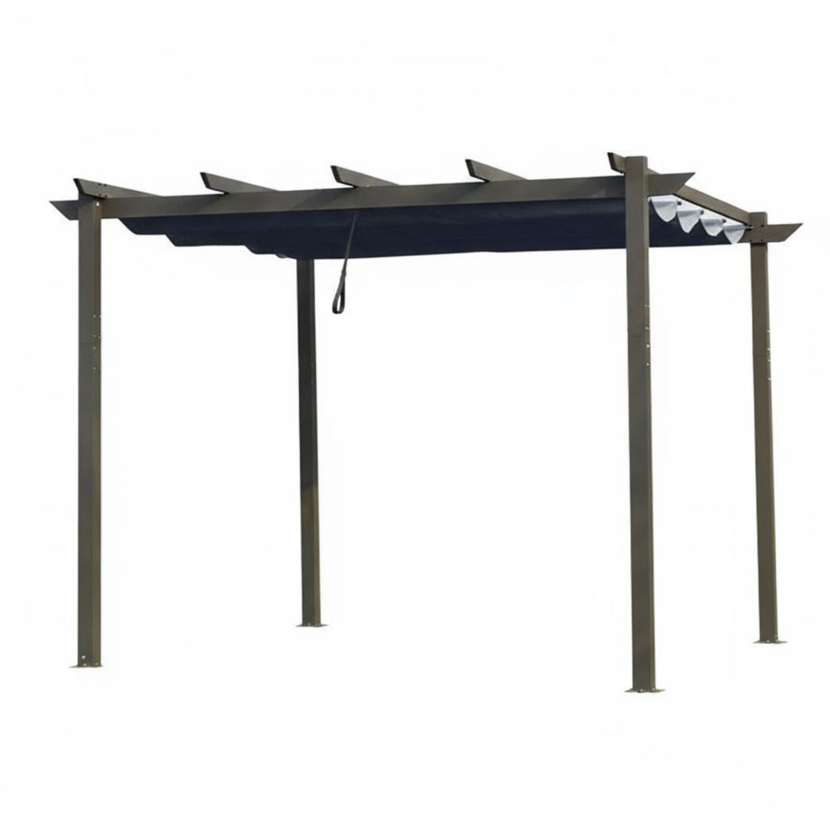 Freestanding Yard Awning Outdoor Structure Garden Gazebo Sun Shade Canopy Adjustable Retractable Shelter Water Resistant for Family Gatherings Parties Backyard Relaxation