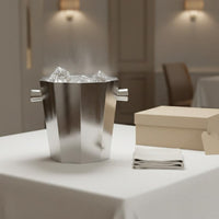 Champagne Ice Bucket Easy to Clean Champagne Chiller Bucket Food Grade Stainless Steel Beverage Tub for Bar