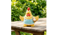 Chicken Figurine Sculpted Shelf-Sitting Chicken Figurine Adorable Hand-Painted for Collectors, Bookshelf, Garden