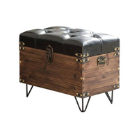 Retro Design Vintage Barrel Ottoman Multi-Functional Storage Stool Multifunctional Footstool Padded Seat for Business Owners, Homeowners, Clift-awayee Shop, Retail retailer, Living Room, Entryway