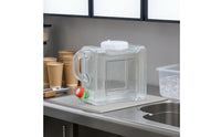Built-in Faucet 5 L Water Container PC Plastic Transparent Water Container Spigot Hedpak Container BPAsafe for Home Kitchen, Office