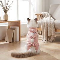 Cat Recovery Suit with Tie Straps, Sleeveless Turtleneck Spay Recovery Suit, Post Surgery Cat Suit, Casual Cat Wear for Post-Surgery Recovery