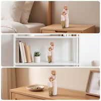 New Mom Mother and Child Figurine Hand-Carved Look Mother and Child Statue Wood-Like Resin Figurine with Engraved Base First Time Mothers for Collectors, Shelf, Desk, Memorial Display