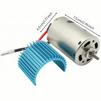 RC Motor with Heat Sink Overheating Brushed Motor with Thermal Sink Cylindrical Aluminum Heat for Hobby Repair