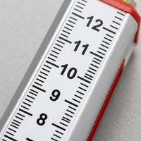 2 Pieces Aluminum-Alloy Height Gauge Ruler with Spirit Level High Precision Tile Height Marking Ruler Accurate Leveling Tool Easy-to-Read for Flooring Installers, Diyers, Home Renovation