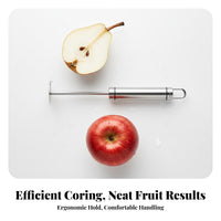 Pear Corer Anti-Rust Apple Corer Serrated Stainless Steel Coring Tool for Chefs, Parents, Meal Prep, Cooking