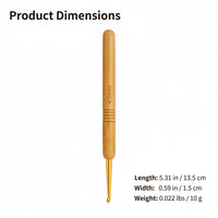 Dreadlock Crochet Hook for Hair, Bamboo Handle Tools for Maintenance, Weaving for Braiding and Styling