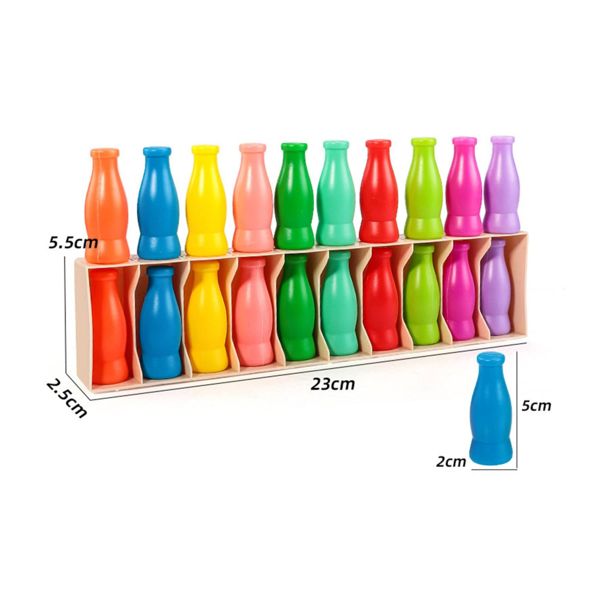 Brain Training Color Matching Bottle Game Develops Logical Thinking Bottle Peg Memory Game Cognitive Skill Builder Educational Toy Beginner-Friendly for Preschoolers