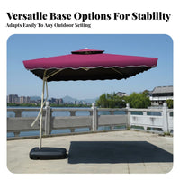 Heavy Duty Side Pole Outdoor Shelter Cover Large Windproof Wind Resistant Large Garden for Business Owners, Camping, Backyard, Deck